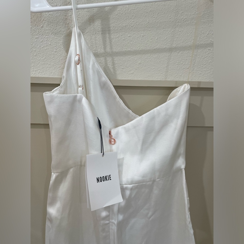 Wedding Nookie Grace White One-Shoulder Maxi Dress Bridal Bachelorette NWT - Picture 6 of 11